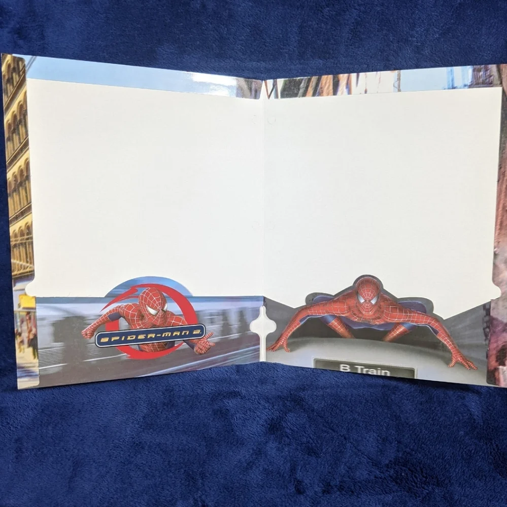 Vintage 2004 Spider-Man 2 Movie Merchandise Pocket Folder Bundle